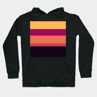 A refined commixture of Almost Black, Jazzberry Jam, Brick Red, Dark Peach and Pastel Orange stripes. Hoodie